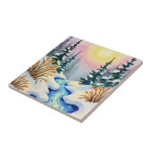 winterstroomlandschap tegeltje (Zijkant)