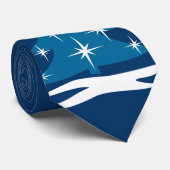 WinterStropdas Blauwe kerstboom Festive Holiday St Stropdas (Opgerold)