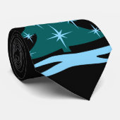 WinterStropdas Blauwe kerstboom Festive Holiday St Stropdas (Opgerold)