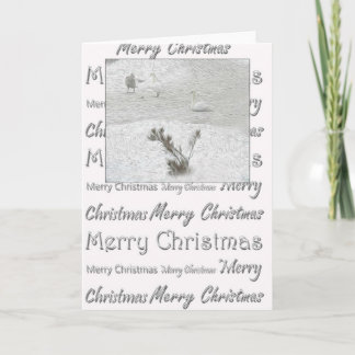 Winterswans Feestdagen Kaart