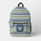 Wintersweater Bedrukte Rugzak (Voorkant)