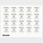 Wintertak - babyshower bedankje  vierkante sticker (Vel)