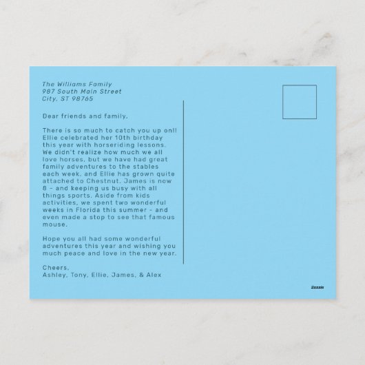 Wintertak en bessen foto vakantie ansichtkaart feestdagenkaart (Achterkant)