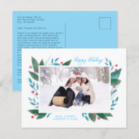 Wintertak met bessen foto vakantie ansichtkaart