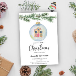 Wintertak met speelgoed-baby shower kaart