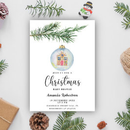 Wintertak met speelgoed-baby shower kaart