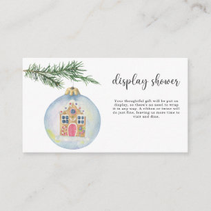 Wintertak met speelgoed - display douche informatiekaartje