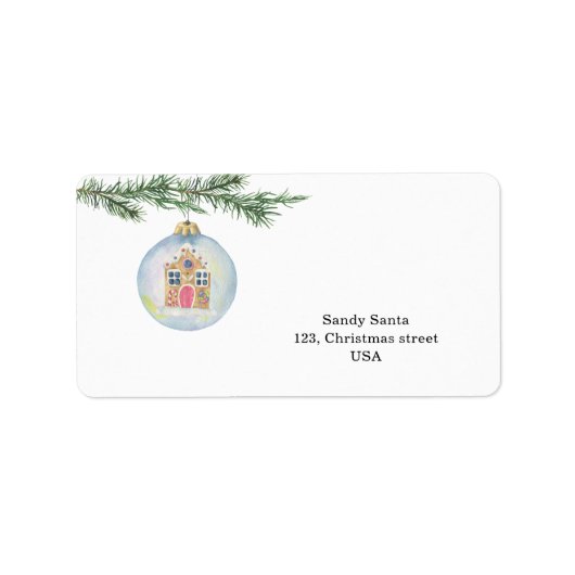 Wintertak met speelgoed etiket (Voorkant)