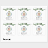 Wintertak met speelgoed - gebedskaars sticker (Vel)