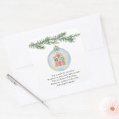 Wintertak met speelgoed - gebedskaars sticker (Envelop)