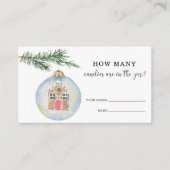 Wintertak met speelgoed - raad eens hoeveel snoepj informatiekaartje (Voorkant)