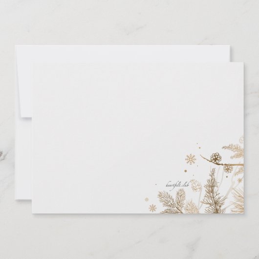 Wintertakken Bedankt Fotokaart Kaart (Achterkant)