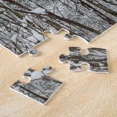 wintertakken met sneeuwdekking legpuzzel (Zijkant)