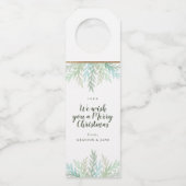 Wintertakken Moderne Waterverf Flessenhanger (Voorkant)