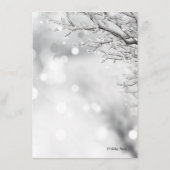 Wintertakken Sneeuw Kerst Diner Menu (Achterkant)