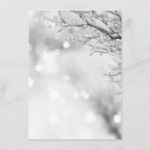 Wintertakken Sneeuw Kerst Diner Menu (Achterkant)