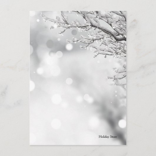 Wintertakken Sneeuwkerstmenu Menu (Achterkant)