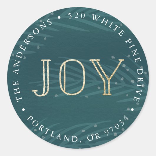 Wintertakken | Vakantie retour adres Stickers (Voorkant)