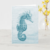wintertaling seahorse kaart (Gele Bloem)