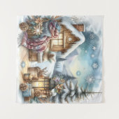 wintertapijt wandkleed (Voorkant (horizontaal))