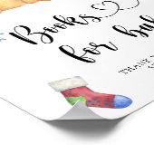 Winterteddybeer, boeken voor baby poster (Hoek)