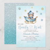 Winterteddybeer We kunnen nauwelijks wachten op Ba Kaart (Voorkant / Achterkant)