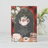 Winterthee voor twee geplakte Kerstmis 2e verjaard Kaart (Staand voorkant)