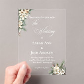 Winterthema beige acryl uitnodigingen (Insitu (Draagbaar))