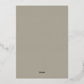 Winterthema beige folie uitnodiging (Achterkant)