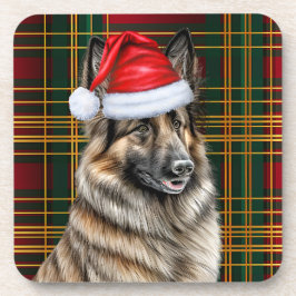 Winterthema Belgisch Tervuren Holiday Plaid Bier Onderzetter