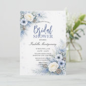 Winterthema Bruiloftsuitnodiging Kaart (Staand voorkant)