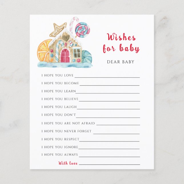 Winterthema Feestspel | wensen voor baby (Voorkant)