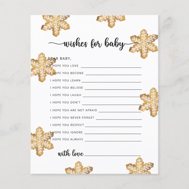 Winterthema Feestspel | wensen voor baby (Voorkant)