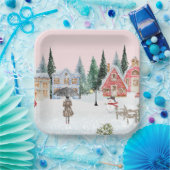 Winterthema Papieren Bordje (Feest)