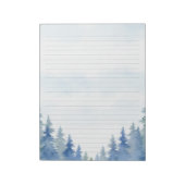 Winterthema pijnbomen bekleed notitieblok (Linkerzijde)