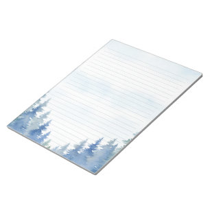 Winterthema pijnbomen bekleed notitieblok