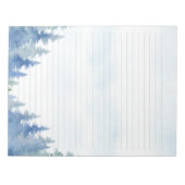 Winterthema pijnbomen bekleed notitieblok (Voorkant)