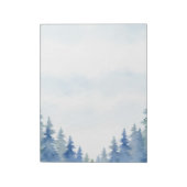 Winterthema pijnbomen gewoon notitieblok (Linkerzijde)