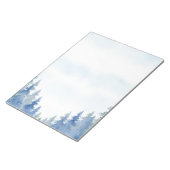 Winterthema pijnbomen gewoon notitieblok (Schuin)