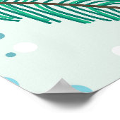 Winterthema: rood kardinaal patroon. poster (Hoek)