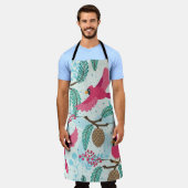 Winterthema: rood kardinaal patroon. schort (Gedragen)