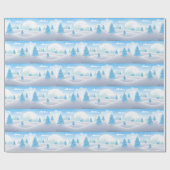 Winterthema Vrolijk kerstfeest Cadeaupapier (Vlak)