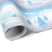 Winterthema Vrolijk kerstfeest Cadeaupapier (Rol Hoek)