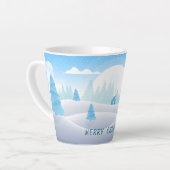 Winterthema Vrolijk kerstfeest Latte Mok (Linkerhoek)