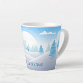 Winterthema Vrolijk kerstfeest Latte Mok (Rechterhoek)