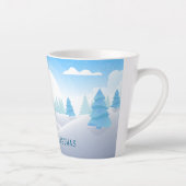 Winterthema Vrolijk kerstfeest Latte Mok (Rechts)