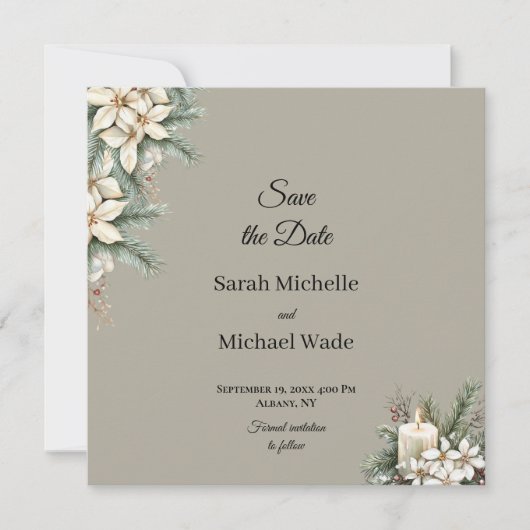 Winterthema's Save the Date Nodig (Voorkant)