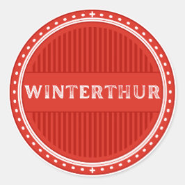 Winterthur City Pride Emblem – Swiss Identity Ronde Sticker