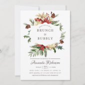 Wintertide Bos Kerst Brunch en Mousserende Wijn Kaart (Voorkant)