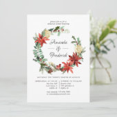 Wintertide Woodland Kerstrepesal Dinner Kaart (Staand voorkant)